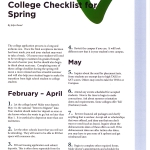 High School Senior College Checklist for Spring